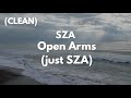 SZA Open Arms Just SZA Clean Lyrics