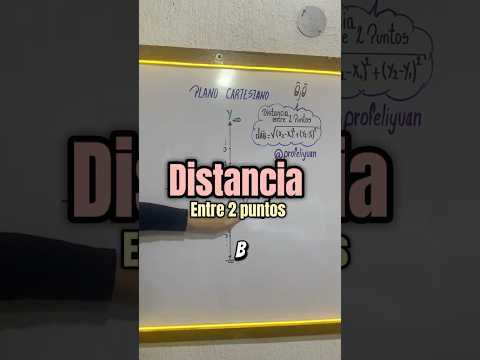Distancia entre 2 puntos en el Plano Cartesiano 🤓#profeliyuan #asítambiénseaprende