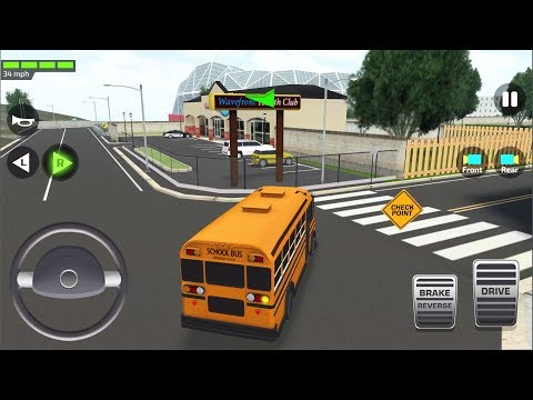 Super High School Bus: Driving Simulator 3D 2019 #1 - Car Parking Android iOS Gameplay