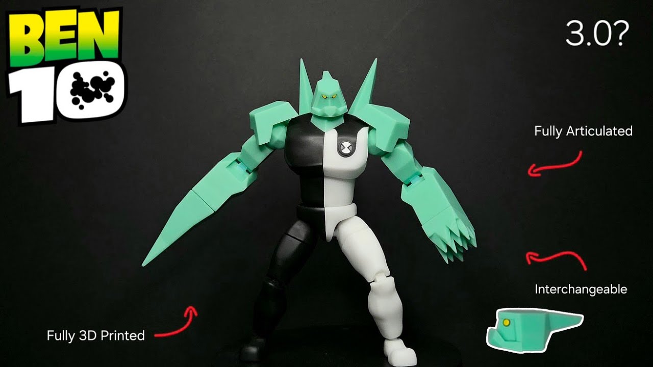 Custom Diamondhead Figure - Ben 10 3D Printed Figure