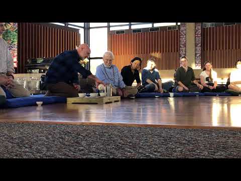 Making tea with Gary Snyder