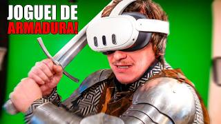 Usei uma ARMADURA DE VERDADE para jogar em Realidade Virtual