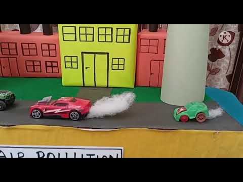 #Air pollution model for school Exhibition | Factory Model |