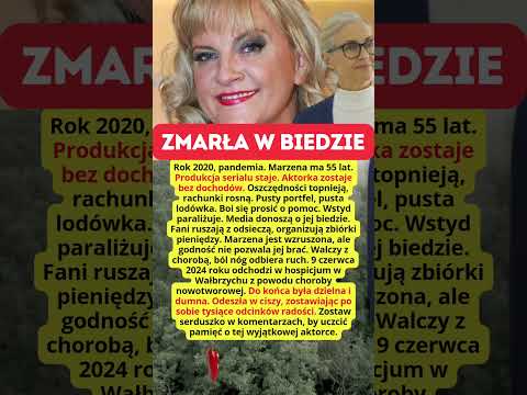 Marzena Kipiel-Sztuka aktorka Swiat według kiepskich zostawiłą po sobie tysiące odcinków radości