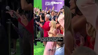 Jamie Lee Curtis &amp; Lindsay Lohan rock out to Take Me Away by Lash at the Freakier Friday Premiere