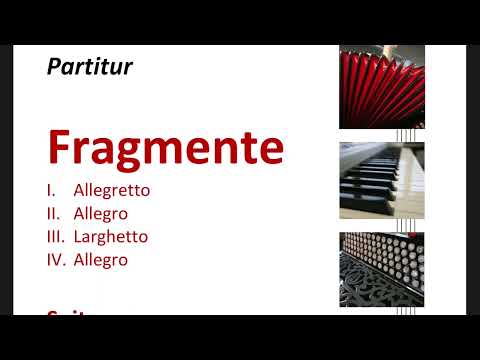 Fragmente - Noten "Suite in 4. Sätzen für Akkordeon-Orchester/Ensemble"