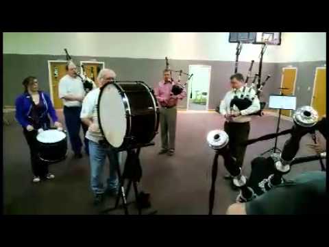 Celtic Cross and Prairie Thistle Bagpipe Bands