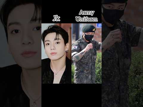BTS members in army uniform! #shorts