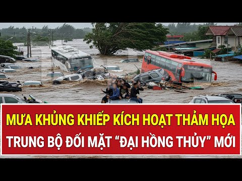 Bản tin thời sự: Mưa khủng khiếp kích hoạt thảm họa: Trung Bộ đối mặt “đại hồng thủy” mới