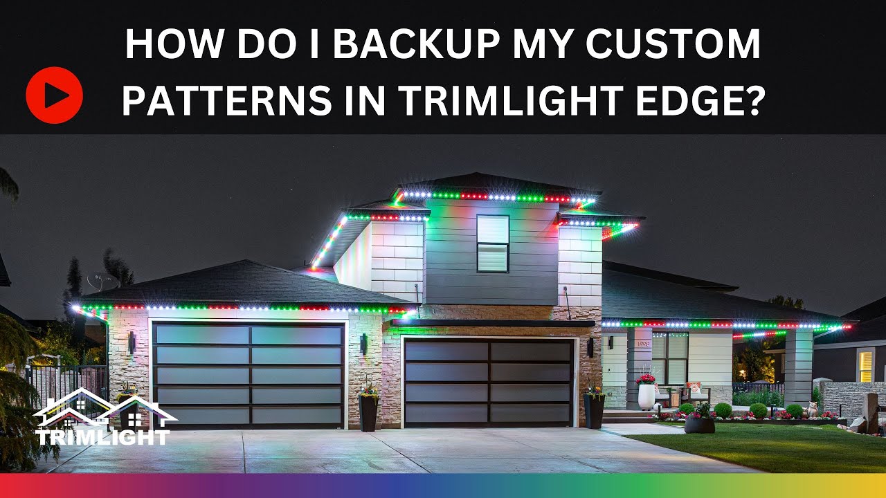 How do I backup my custom patterns in Trimlight Edge?