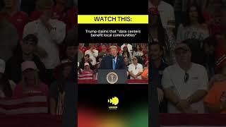 Watch as the crowd goes silent after Trump claims that "data centers benefit local communities".