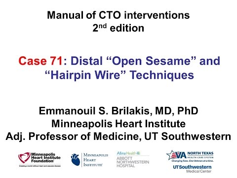 Case 71: Manual of CTO Interventions - Distal open sesame + reversed guidewire