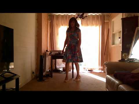 Nude Heels & Floral Dress 2  | Rachel Louise Swann (transvestite / crossdresser/ t-girl)