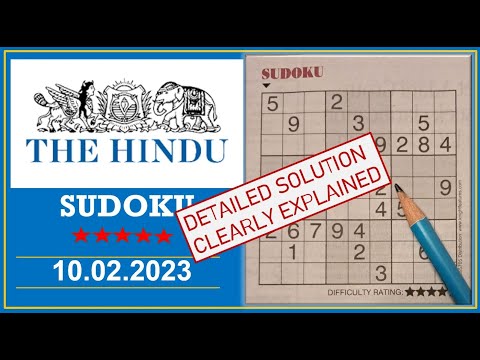 How to Solve 5 Star Hindu  Sudoku Feb10,  2023 -  Step By Step Solution