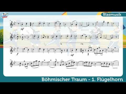 Böhmischer Traum - 🎺 Playalong für Trompete (1. Stimme)