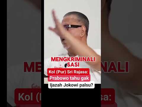 Sri Rajasa: Prabowo tahu gak ijazah Jokowi palsu? #srirajasa #prabowo #jokowi #ijazahpalsu #viral