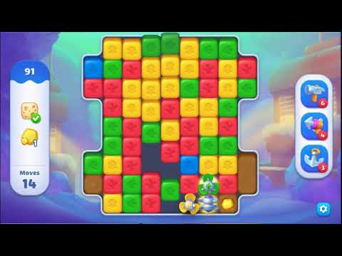 Fishdom Blast Level 91 - NO BOOSTERS GAMEPLAY 🐠 | SKILLGAMING ✔️