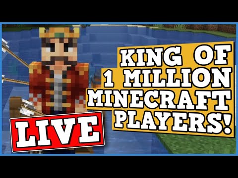 Becoming King In Minecraft Hardcore Multiplayer of 1 million players with 1 life!!