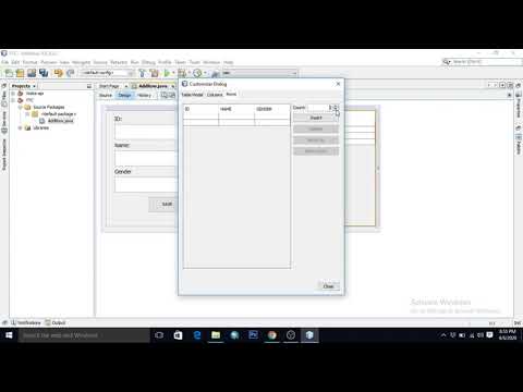 How To Add A Row To Jtable From Jtextfields In Java Netbeans Java Tutorial With Source Code