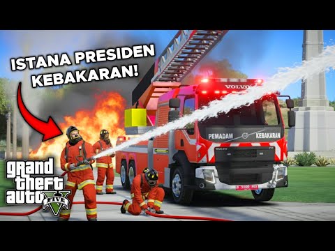 Petugas Pemadam Kebakaran Lawan Api Raksasa di Istana Presiden! GTA 5 Mod Indonesia
