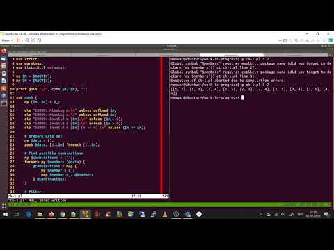 Perl Weekly Challenge - 067 (Task #1: Number Combinations)
