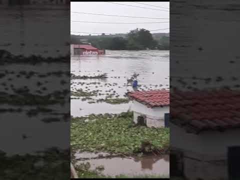 Enchente em Milhã - Ceará #enchentes #diluvio #inundación #milha #ajuda #chuva