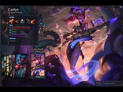Lunar Wraith Caitlyn Skin Spotlight Gameplay 1080p HD League Of Legends