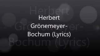 Herbert Grönemeyer-Bochum (Lyrics)
