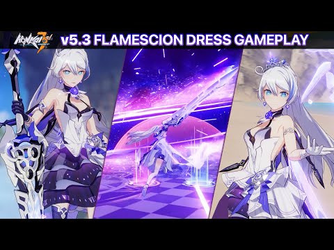 Honkai 5.3 - Flamescion Time Runner Outfit Gameplay - The prettiest dress!