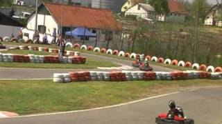 preview picture of video 'Kartfarm Amateur Junior Go-kart Championship in Hungary on 24 of April 2010 Unfair play'