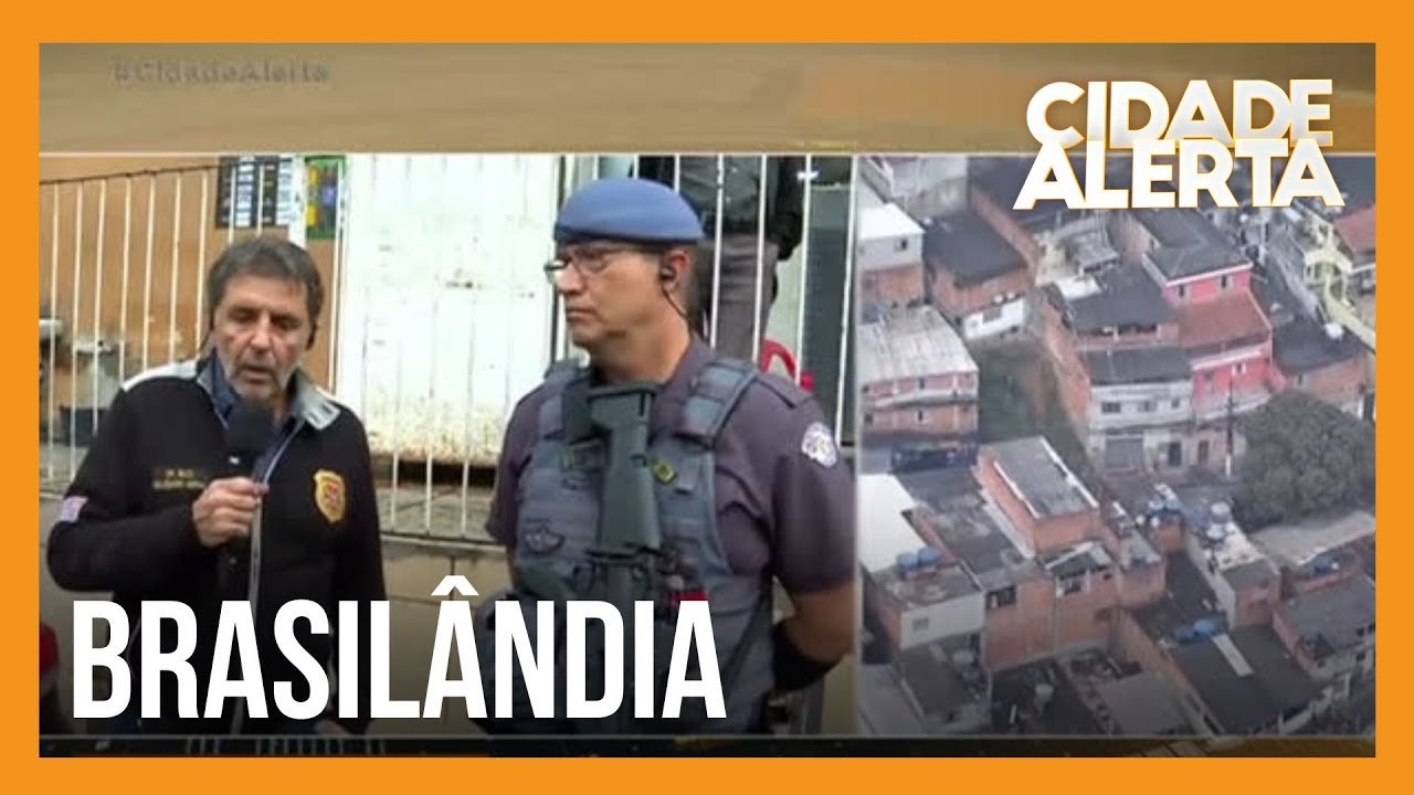 Policiais civis e militares fazem operação contra o tráfico na comunidade Brasilândia em SP