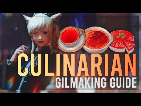 How To Make Gil with ONLY Culinarian! Lists included, Low Level Friendly | FFXIV Gilmaking Guides