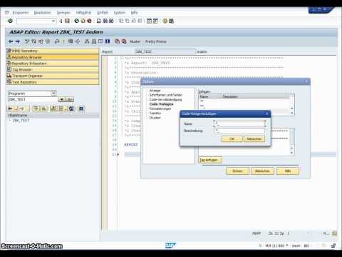002 - SAP-Programmierung: Tipps und Tricks mit Code-Vorlagen