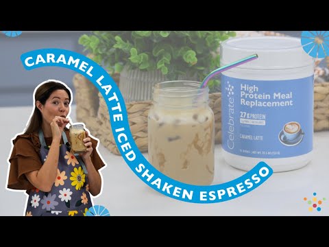 Caramel Latte Iced Shaken Espresso | Cooking With Celebrate | Simple and Healthy Recipes