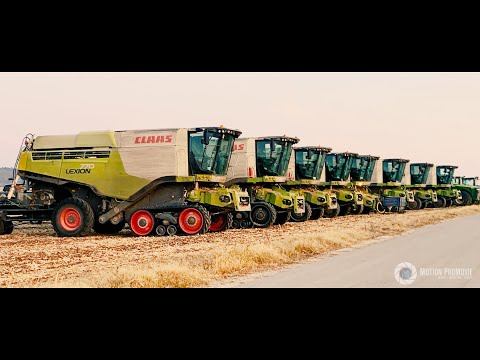 CORN Harvest-Power / Mais dreschen in Osteuropa 5x CLAAS Lexion 770 & John Deere 8R mit Kinze 1051
