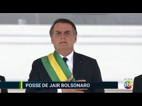 Jair Bolsonaro faz o primeiro discurso com a faixa presidencial em Brasília