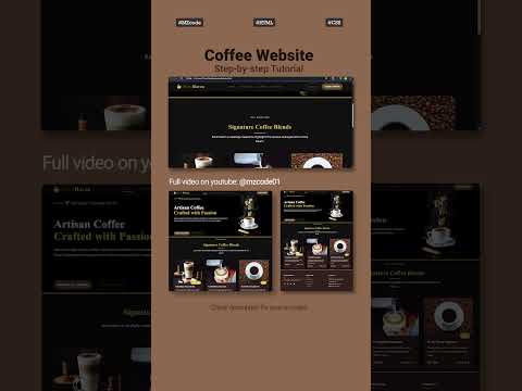 Build a Coffee Shop Website i(HTML, CSS & JS Tutorial!)  #websitedesign #javascriptprojects #css