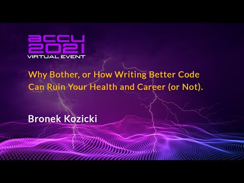 Lightning Talk: How Writing Better Code Can Ruin Your Health and Career (or Not) - Bronek Kozicki