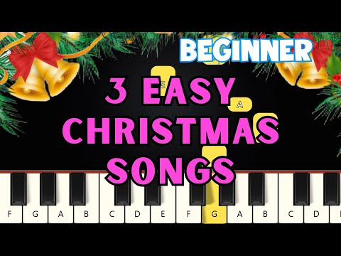 3 Very Easy Christmas Songs | Beginner Piano Tutorial | Easy Piano