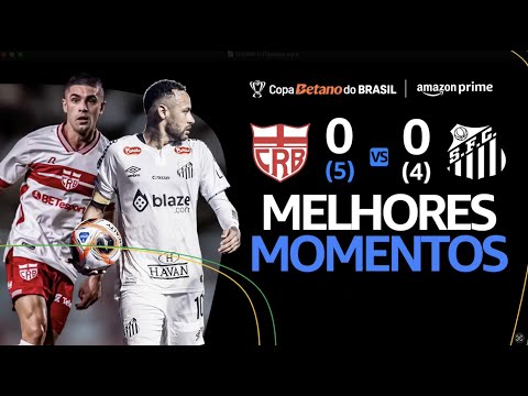 Gols e lances de CRB x Santos