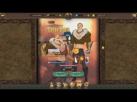 The Seven Deadly Sins: Grand Cross - 90 Diamonds Solar Orbit Pick Up Draw Event Summon