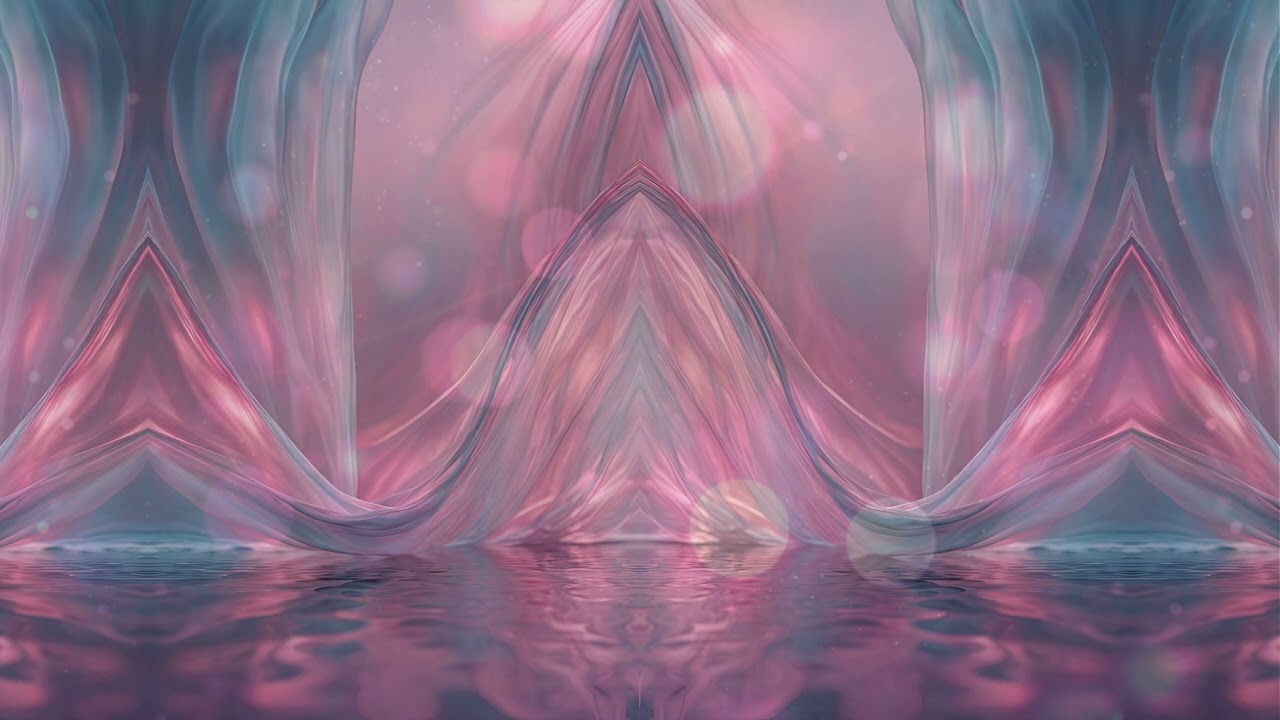 Pastel Pink Gradient Blue Light Effects With Motion Bokeh Background Video