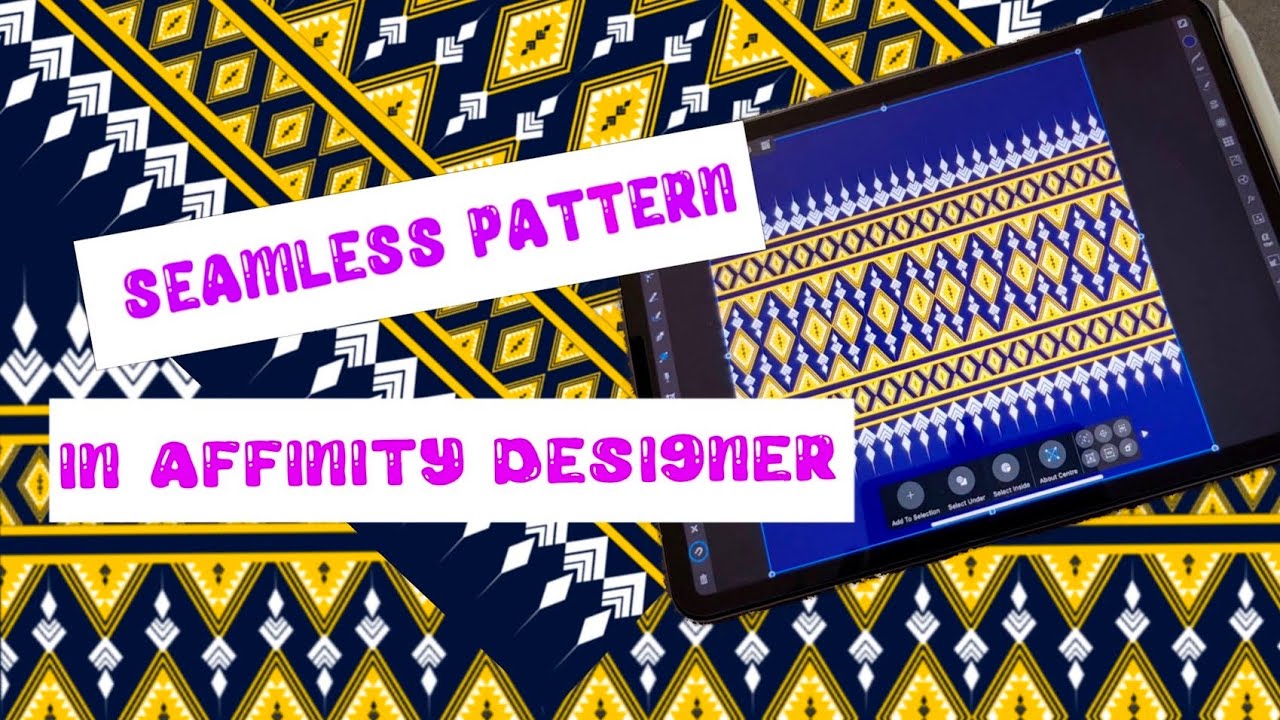 Seamless ethnic pattern design in Affinity Designer/iPAD PRO
