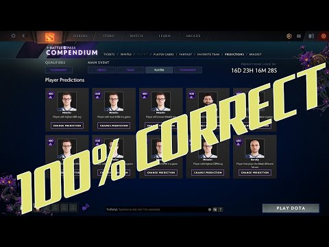 ti9 predictions dota2 compedium battlepass 100% correct
