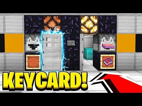 How to Make a KEY CARD SECURITY DOOR in Minecraft! (NO MODS!)