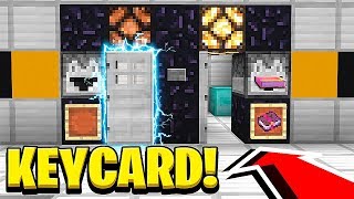 How to Make a KEY CARD SECURITY DOOR in Minecraft! (NO MODS!)
