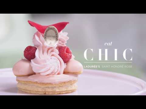 How Ladurée Makes it's Signature Saint Honoré Rose Dessert | Eat Chic | Harper's BAZAAR thumnail