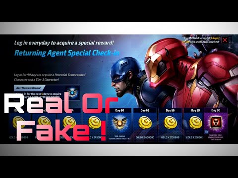 Let's see if Returning agents new rewards real or fake ! - Marvel Future Fight - MH Gaming.