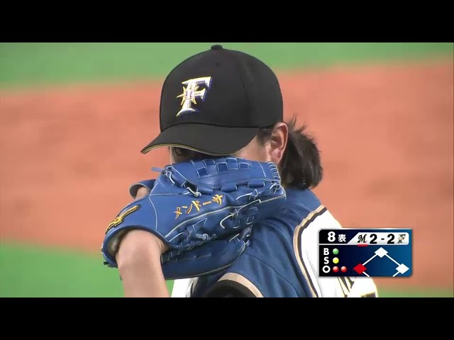 8回表 ファイターズ先発メンドーサが力投!! ピンチを凌ぐ!! 2014/5/18 F-M
