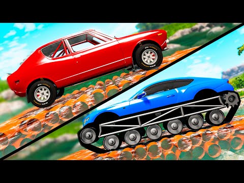 Car Wheels vs. Car Tracks #3 - Beamng drive